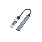 Canyon DS-02 4-in-1 USB-A/C Hub - Grey