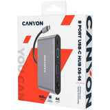 Canyon DS14 8-in-1 USB-C Hub - Grey