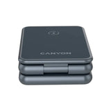 Canyon OnCharge 309 3-in-1 15W Foldable Wireless Charger - Qi / MagSafe Compatible - Grey