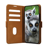 Samsung Galaxy A55 (5G) dbramante1928 Copenhagen Genuine Leather Flip Case with Wallet - Tan