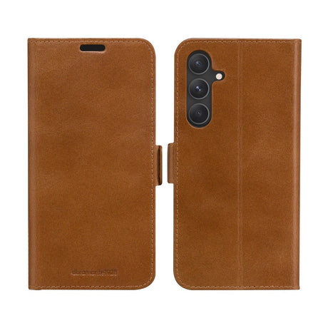 Samsung Galaxy A55 (5G) dbramante1928 Copenhagen Genuine Leather Flip Case with Wallet - Tan