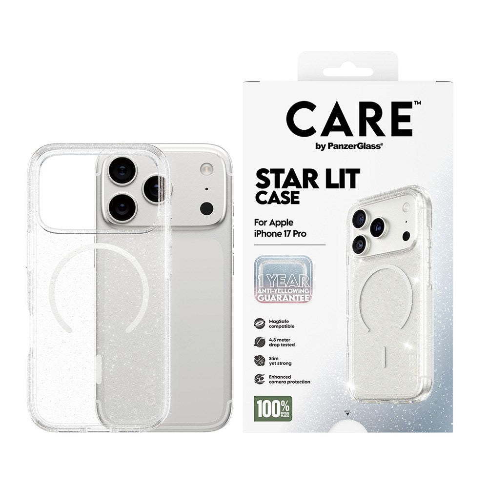 CARE by PanzerGlass iPhone 17 Pro FLAGSHIP Urban Explorer Case - MagSafe Compatible - Transparent / Star Lit