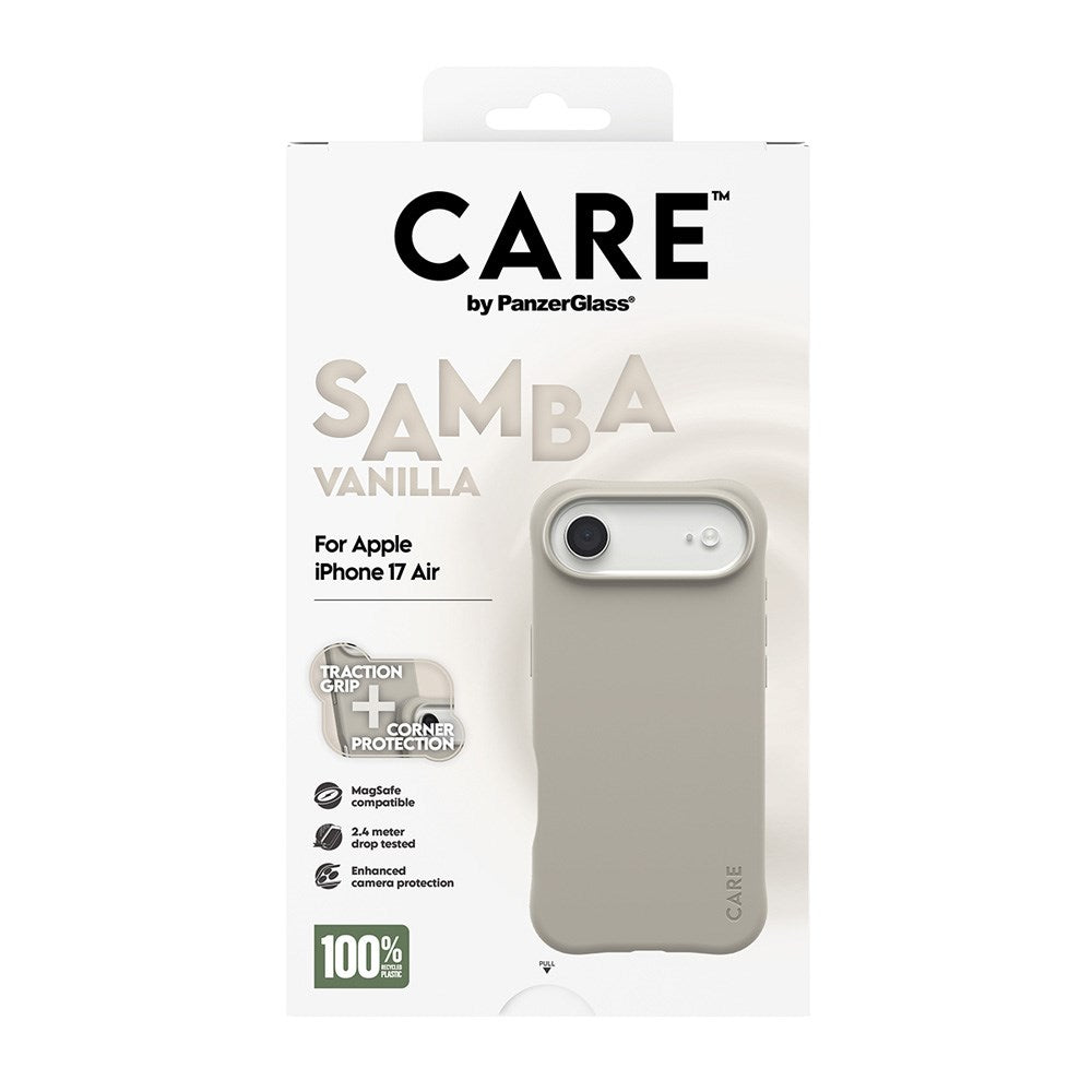 CARE by PanzerGlass iPhone Air Fashionable Samba Case - MagSafe Compatible - Vanilla