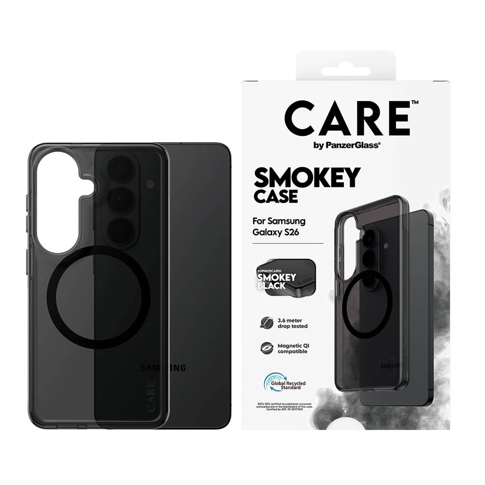Samsung Galaxy S26 CARE by PanzerGlass Urban Explorer Case - Qi Compatible - Smokey Black