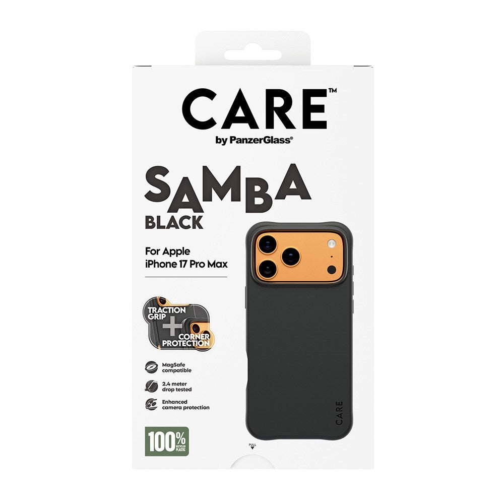 CARE by PanzerGlass iPhone 17 Pro Max Fashionable Samba Case - MagSafe Compatible - Black