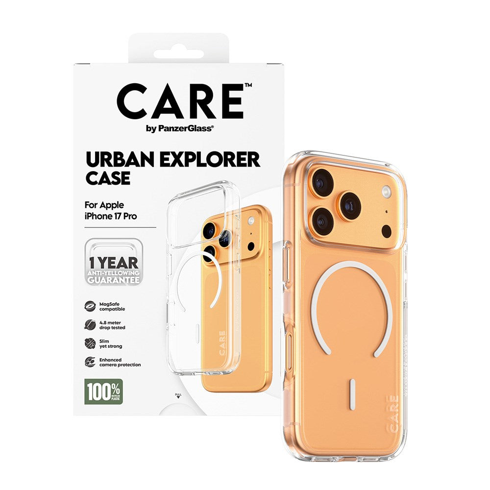 CARE by PanzerGlass iPhone 17 Pro FLAGSHIP Urban Explorer Case - MagSafe Compatible - Transparent