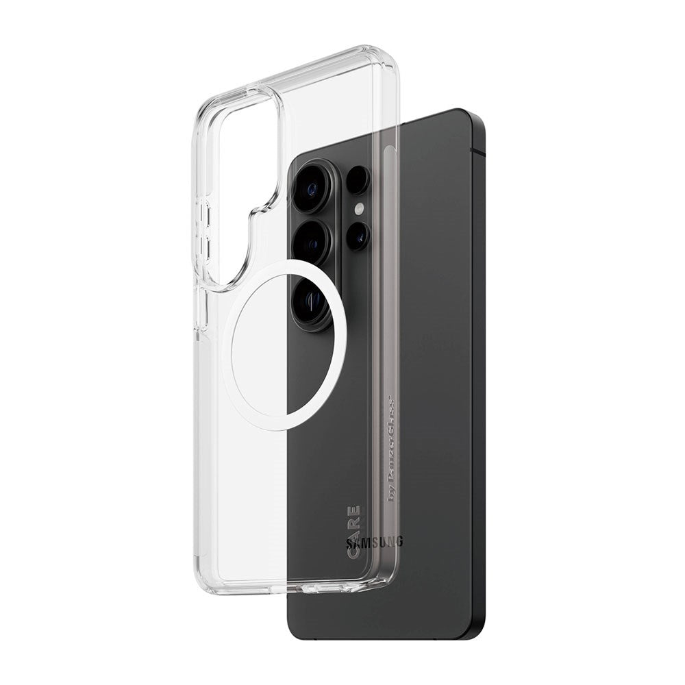 Samsung Galaxy S26 Ultra CARE by PanzerGlass Urban Explorer Case - Qi Compatible - Transparent / White