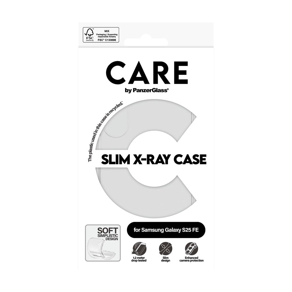 CARE by PanzerGlass Samsung Galaxy S25 FE Fashionable Transparent X-Ray Soft Basic Case - Transparent