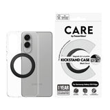 CARE by PanzerGlass Samsung Galaxy S25 Edge Feature Kickstand Case - MagSafe Compatible - Transparent / Black