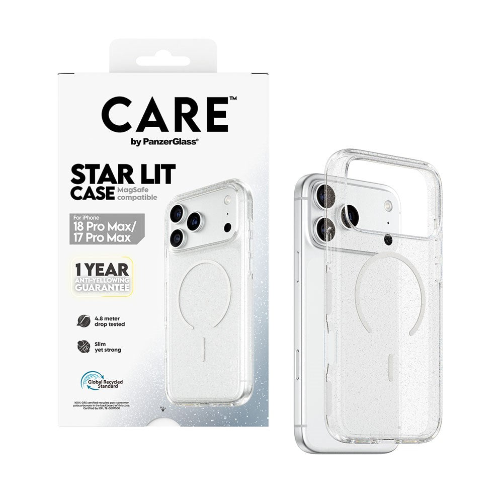 iPhone 18 Pro Max  / 17 Pro Max CARE by PanzerGlass FLAGSHIP Urban Explorer Case - MagSafe Compatible - Transparent / Star Lit