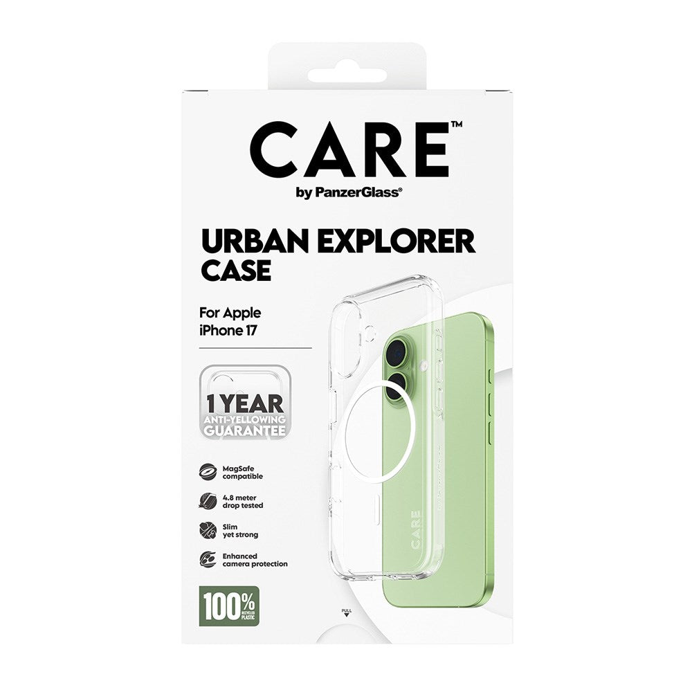 CARE by PanzerGlass iPhone 17 FLAGSHIP Urban Explorer Case - MagSafe Compatible - Transparent