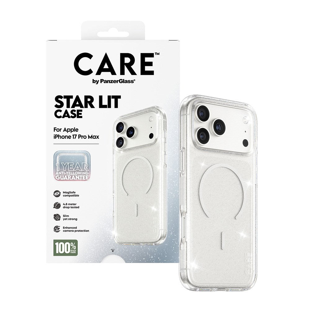 CARE by PanzerGlass iPhone 17 Pro Max FLAGSHIP Urban Explorer Case - MagSafe Compatible - Transparent / Star Lit