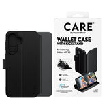 Samsung Galaxy A37 CARE by PanzerGlass Feature Wallet Case with Kickstand - Black
