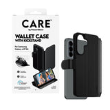 Samsung Galaxy A37 CARE by PanzerGlass Feature Wallet Case with Kickstand - Black