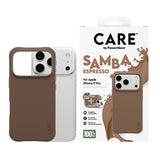 CARE by PanzerGlass iPhone 17 Pro Fashionable Samba Case - MagSafe Compatible - Espresso