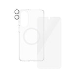 CARE by PanzerGlass Samsung Galaxy S25 Edge 3-i-1 FLAGSHIP Bundle - Case / Screen Protector (UWF) / Camera Protection - Transparent / White