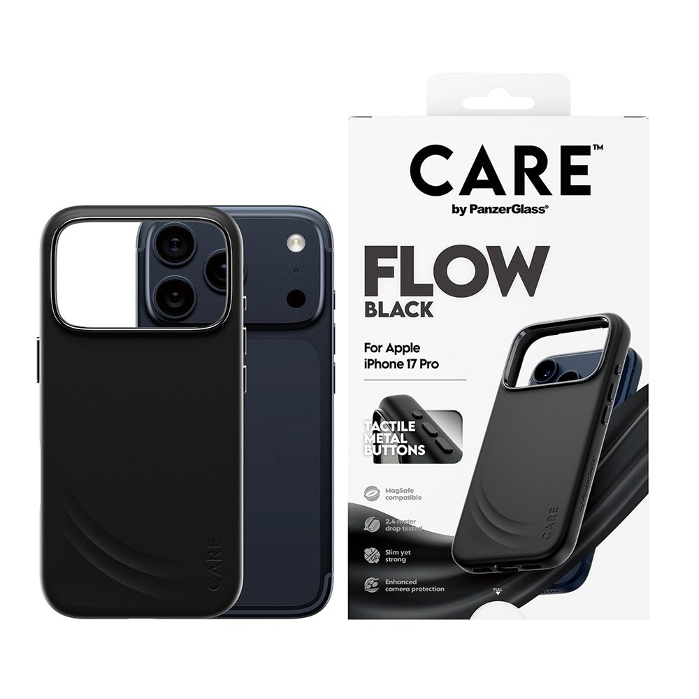 CARE by PanzerGlass iPhone 17 Pro Feature Flow Case - MagSafe Compatible - Black