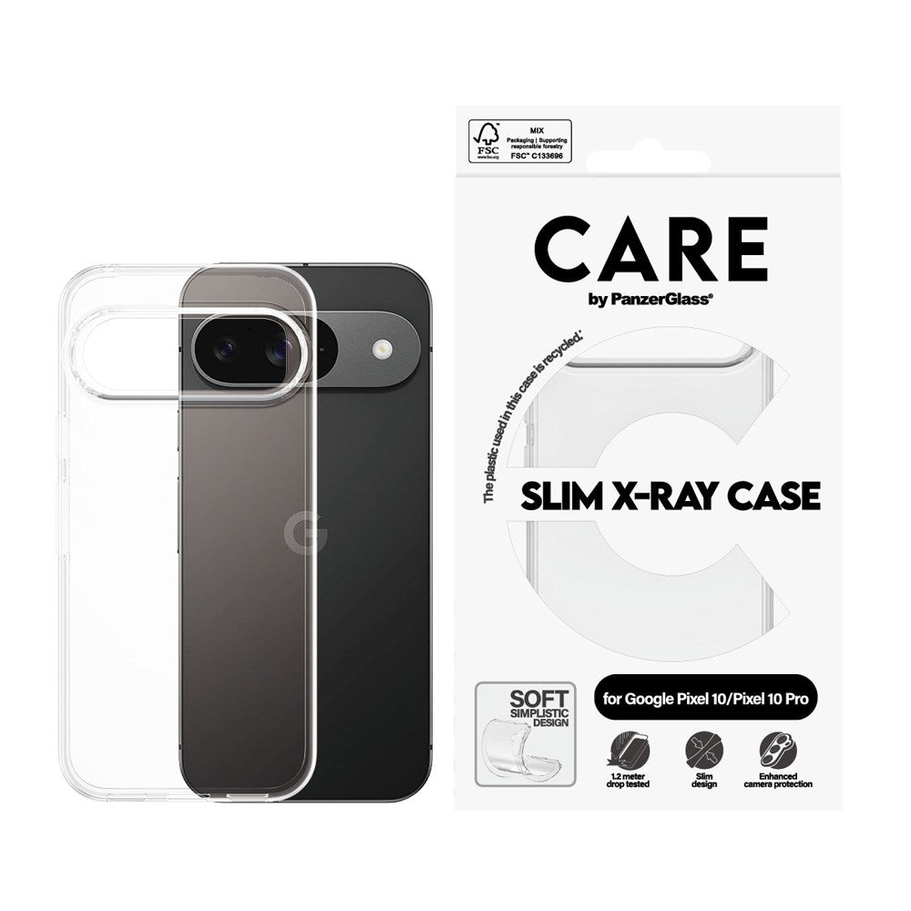 CARE by PanzerGlass Google Pixel 10 / 10 Pro Fashionable Transparent X-Ray Soft Basic Case - Transparent