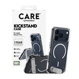 CARE by PanzerGlass iPhone 17 Pro Feature Kickstand Case - MagSafe Compatible - Transparent / Silver