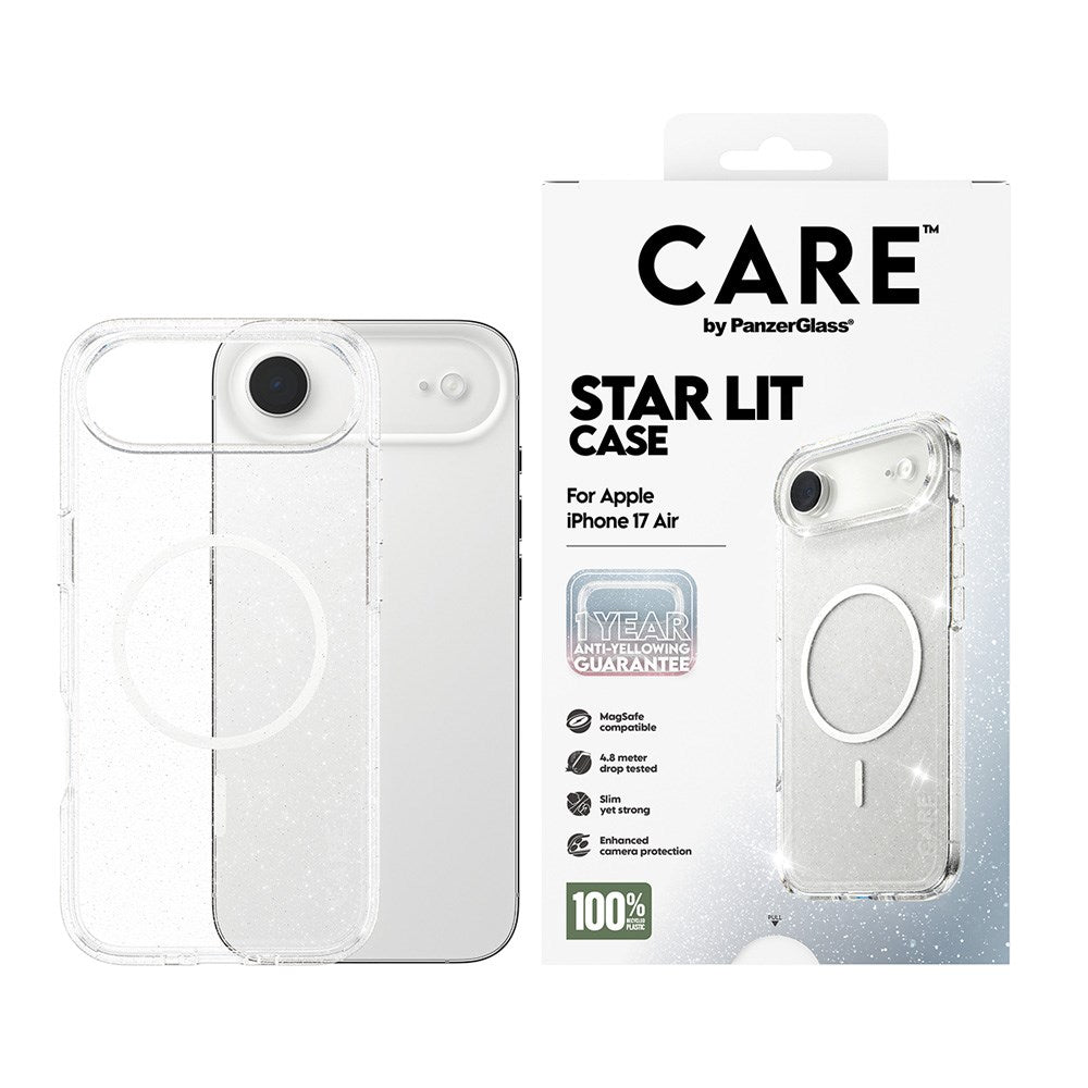 CARE by PanzerGlass iPhone Air FLAGSHIP Urban Explorer Case - MagSafe Compatible - Transparent / Star Lit