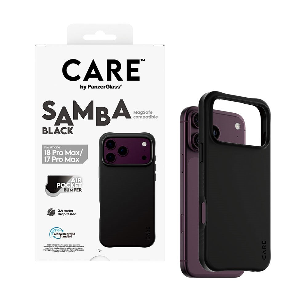 iPhone 18 Pro Max  / 17 Pro Max CARE by PanzerGlass Fashionable Samba Case - MagSafe Compatible - Black