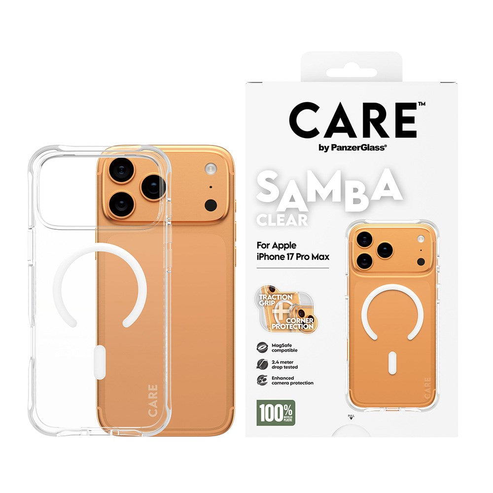 CARE by PanzerGlass iPhone 17 Pro Max Fashionable Samba Case - MagSafe Compatible - Transparent