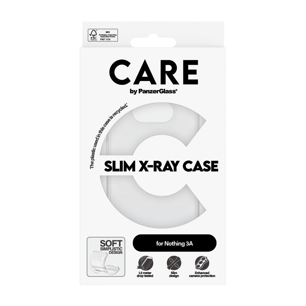 CARE by PanzerGlass Nothing Phone (3a) Fashionable Transparent X-Ray Soft Basic Case - Transparent