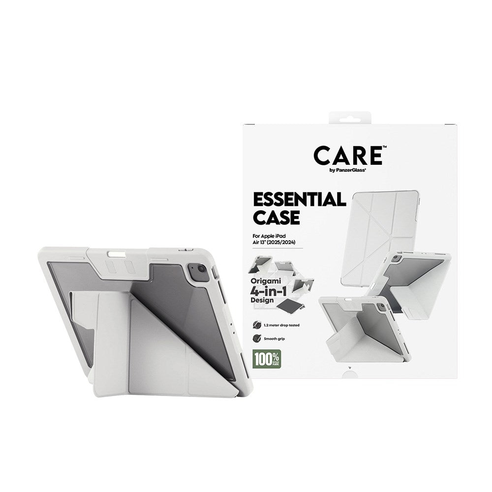 iPad Air 13" (2025 / 2024) Care by PanzerGlass Essential Case - Standing Function - Grey