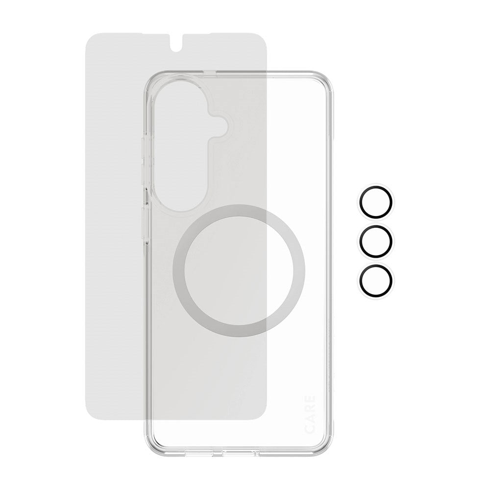 Samsung Galaxy S26+ (Plus) Urban Combat 3-in-1 Privacy Bundle with Case / Screen Protector (Privacy) / Camera Protection - Qi Compatible - Transparent