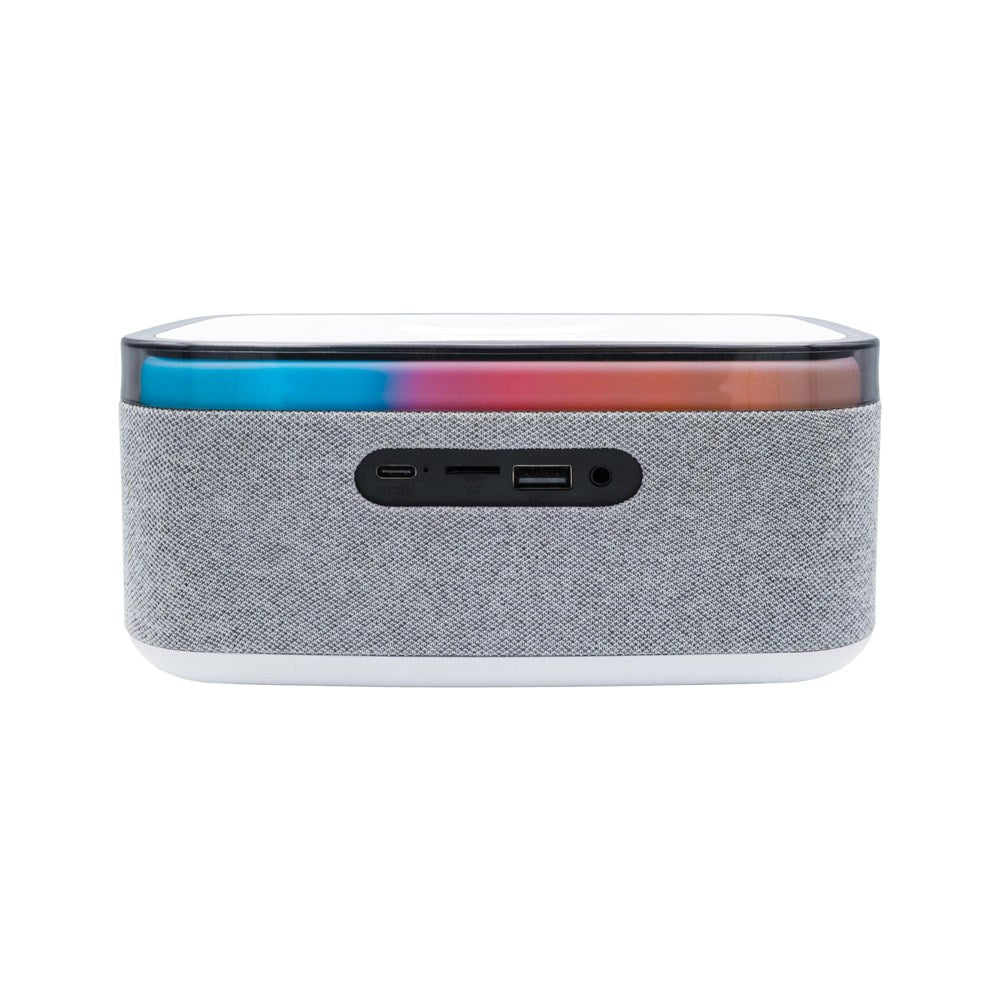 Denver CRQ-225 FM Clock Radio with Wireless Charging & Bluetooth - Grey