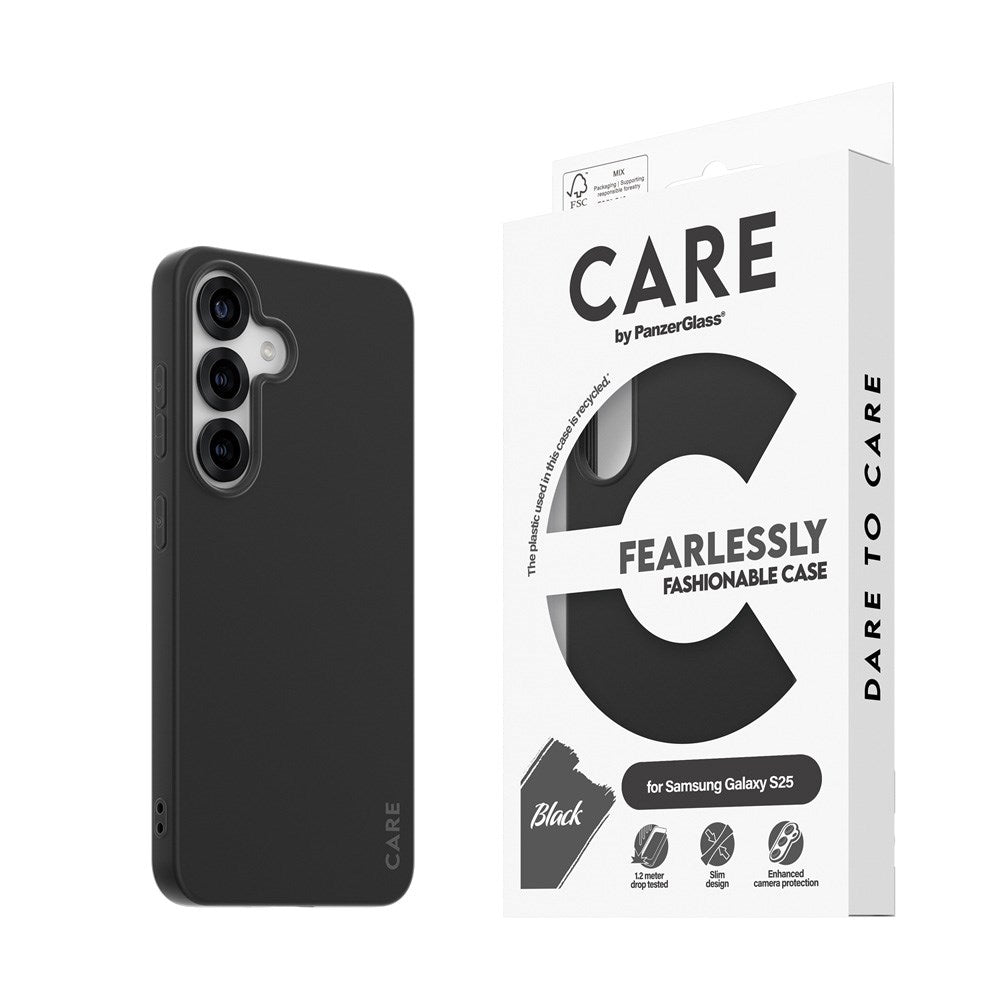 CARE by PanzerGlass Samsung Galaxy S25+ (Plus) FASHION Fearlessly Fashionable Case - Black