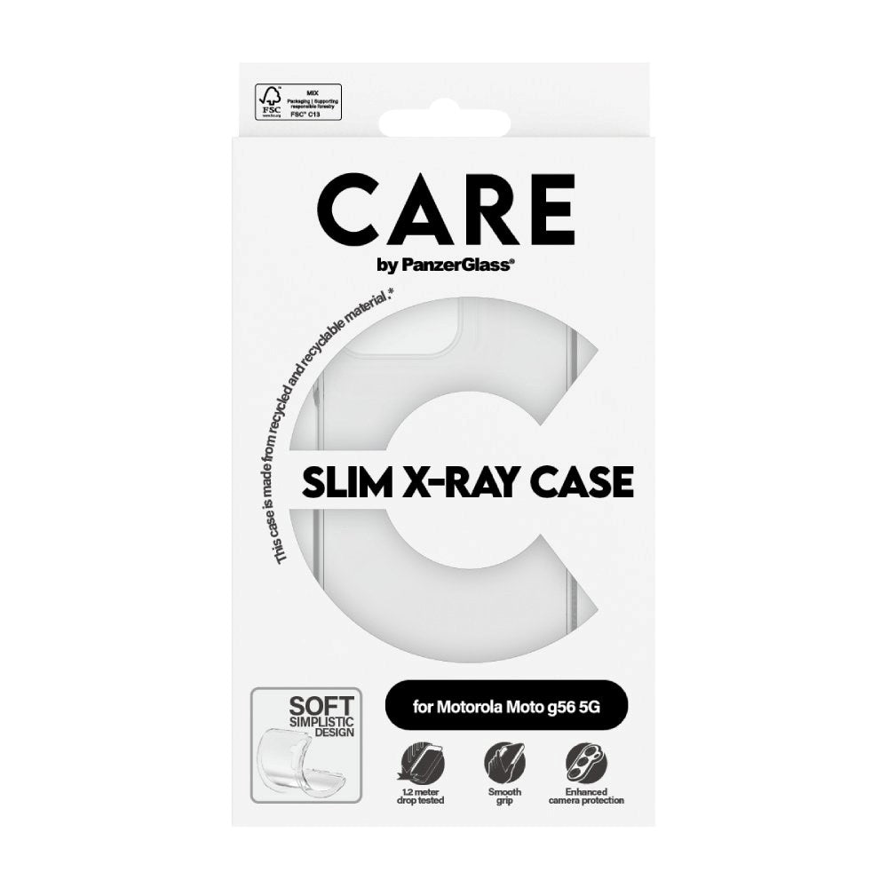 Motorola Moto G56 CARE by PanzerGlass FASHION X-Ray Soft Basic Case - Transparent