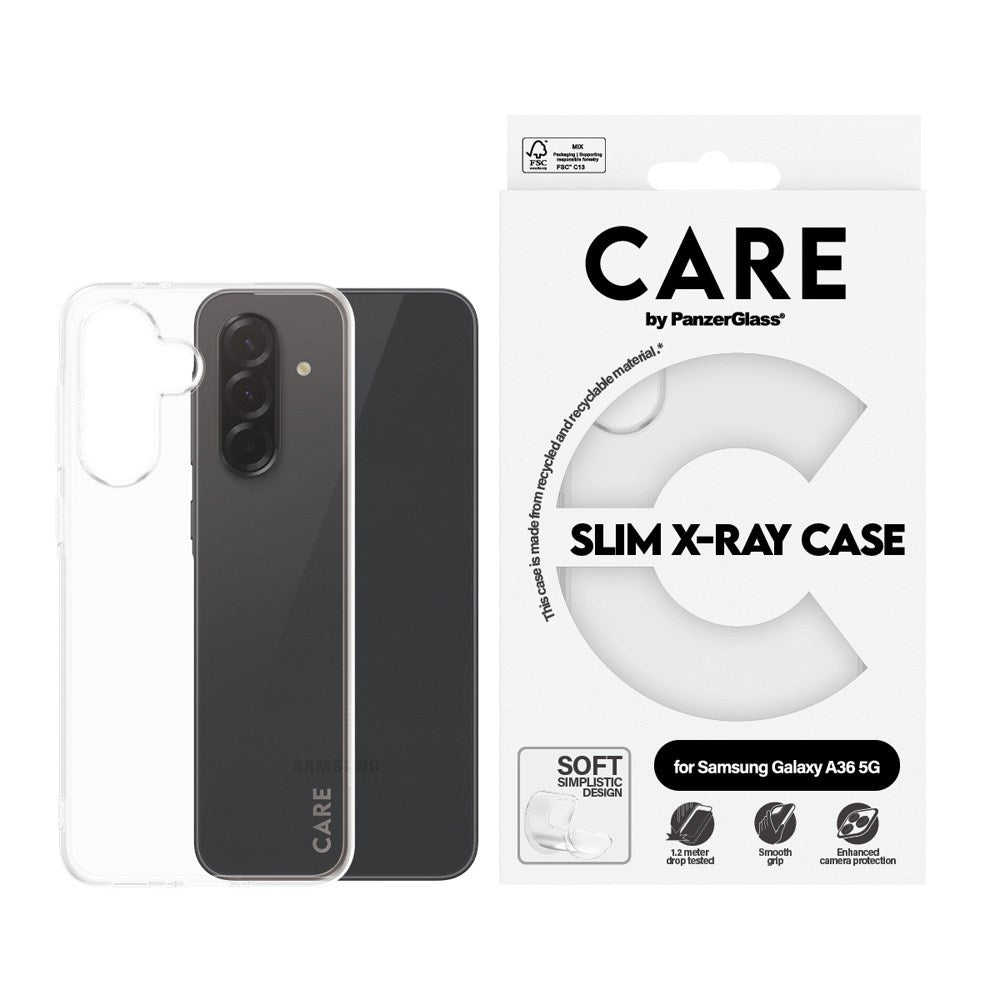 CARE by PanzerGlass Samsung Galaxy A36 (5G) FASHION X-Ray Soft Basic Case - Transparent