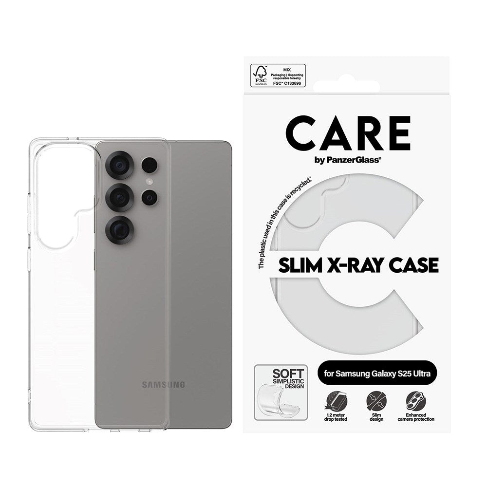 CARE by PanzerGlass Samsung Galaxy S25 Ultra FASHION X-Ray Soft Basic Case - Transparent