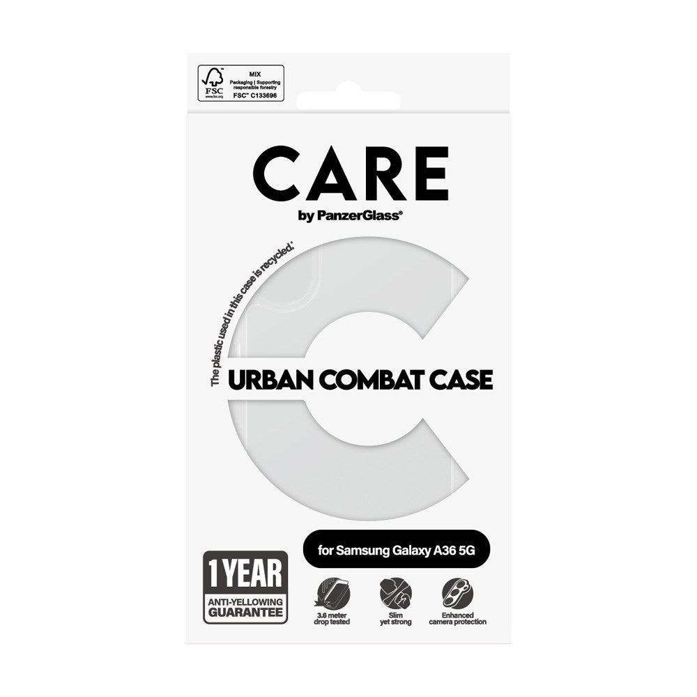 CARE by PanzerGlass Samsung Galaxy A36 (5G) FLAGSHIP Urban Combat Case - Transparent