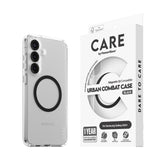 CARE by PanzerGlass Samsung Galaxy S25+ (Plus) FLAGSHIP Urban Combat Case - Qi Kompatibel - Transparent / Black