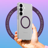 CARE by PanzerGlass Samsung Galaxy S25+ (Plus) FLAGSHIP Urban Combat Case - Qi Compatible - Transparent / Plum Purple