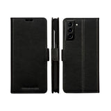 Samsung Galaxy S21 dbramante1928 Copenhagen Slim Genuine Leather Flip Case with Wallet - Black