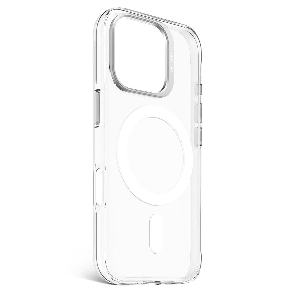 Decoded iPhone 16 Pro Clear Case - 100% Recycled Plastic - MagSafe Compatible - Transparent / Frosted Black