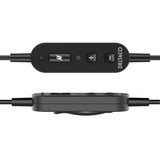Deltaco Mono Headset with Cable - Black