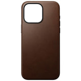 iPhone 15 Pro Max Nomad Modern Leather Case - MagSafe Compatible - Brun