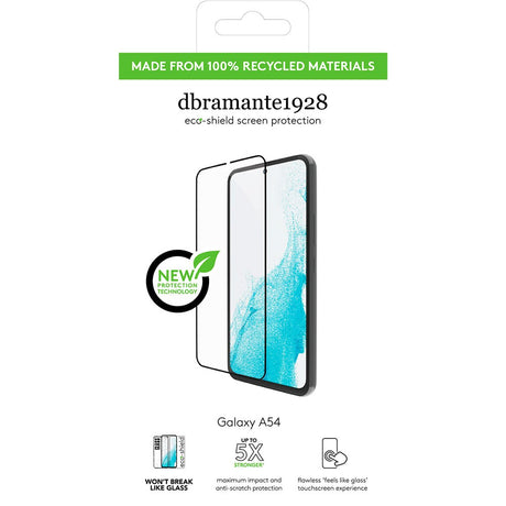 Samsung Galaxy A54 (5G) dbramante1928 Eco-Shield Screen Protector w. Installation Frame - Black Edge