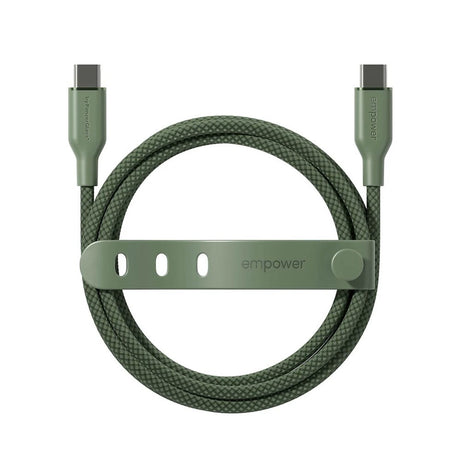 empower by PanzerGlass Racing 60W USB-C to USB-C Cable – 2m – Sage