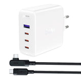 Acefast 100W PD GaN Charger - Wall Charger with 1 x USB-A & 3 x USB-C - White