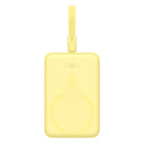 Baseus Magnetic Qi Powerbank 20W w. USB-C Cable & Built-in Lightning Cable - 10,000 mAh - MagSafe Compatible - Yellow