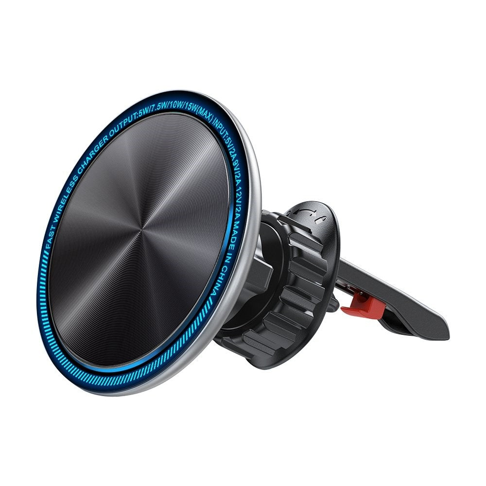 Joyroom Magnetic Holder with LED & 15W Wireless Charging - Ventilation system - MagSafe Compatible - Black