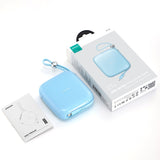 Joyroom Jelly Series JR-L003P Powerbank 22.5W - USB-C PD / USB-A w. Built-in Lightning - 10,000 mAh - Blue