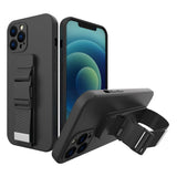 iPhone X / Xs Hurtel Plastic Case w. Strap - Black