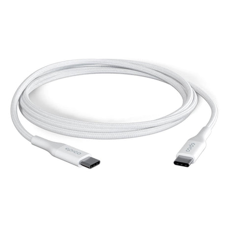 Epico Braided USB-C to USB-C Cable PD 100W - 200cm - White