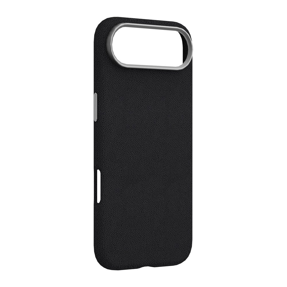 eSTUFF iPhone Air INFINITE VENICE Faux Leather-Covered Plastic Case - MagSafe Compatible - Black